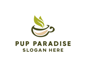 Green Tea Cup logo design