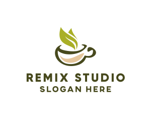 Green Tea Cup logo design