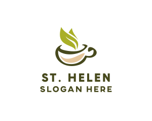 Green Tea Cup logo design