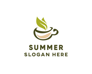 Green Tea Cup logo design