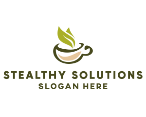 Green Tea Cup logo design