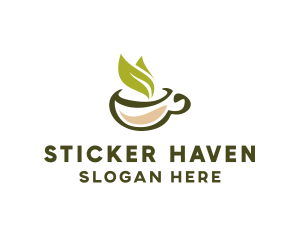 Green Tea Cup logo design