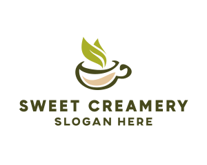 Green Tea Cup logo design