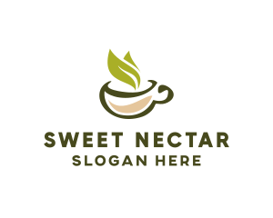 Green Tea Cup logo design