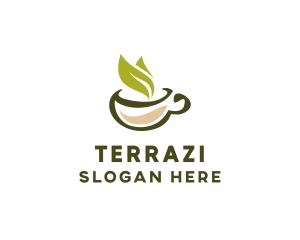 Green Tea Cup logo design