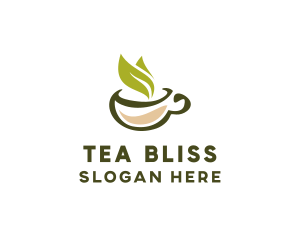 Tea - Green Tea Cup logo design