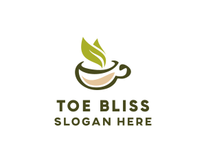 Green Tea Cup logo design