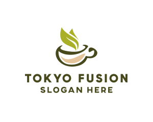 Green Tea Cup logo design