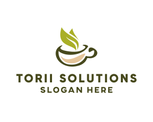 Green Tea Cup logo design