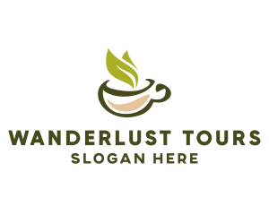 Green Tea Cup logo design