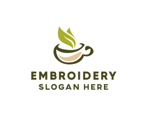 Green Tea Cup logo design