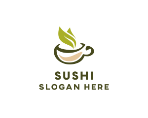 Green Tea Cup logo design