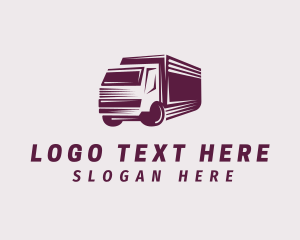 Closed Van - Courier Truck Delivery logo design