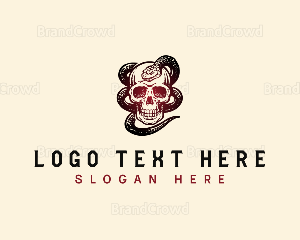 Snake Serpent Skull Logo