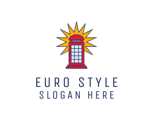 Europe - London Phone Booth logo design