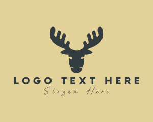 Reindeer - Modern Moose Deer logo design