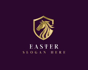 Barn - Luxury Shield Horse logo design