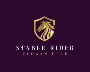 Horseman - Luxury Shield Horse logo design