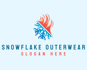 Flame Snowflake Energy logo design