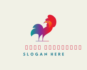 Mascot - Colorful Rooster Chicken logo design