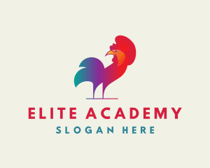 Meat - Colorful Rooster Chicken logo design