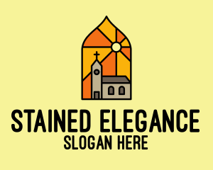 Stained - Church Sunlight Mosaic logo design