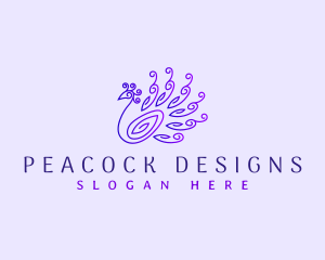 Peacock - Beauty Majestic Peacock logo design