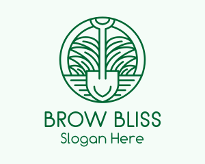 Gardening Grass Shovel logo design