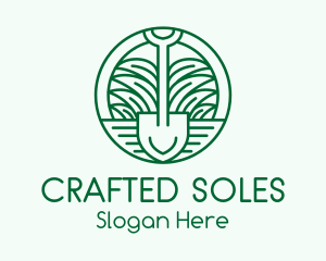 Gardening Grass Shovel logo design