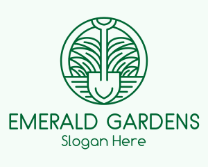 Gardening Grass Shovel logo design