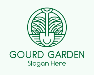 Gardening Grass Shovel logo design