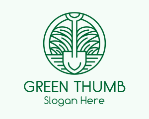 Horticulture - Gardening Grass Shovel logo design