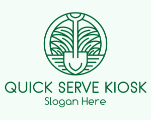 Gardening Grass Shovel logo design