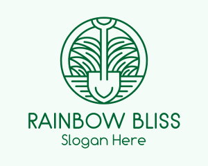 Gardening Grass Shovel logo design