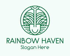 Gardening Grass Shovel logo design