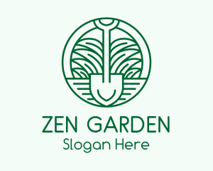 Gardening Grass Shovel logo design