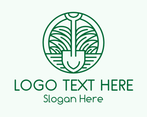 Landscape Gardener - Gardening Grass Shovel logo design