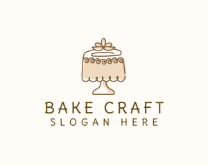 Floral Cake Dessert logo design