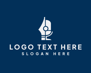 Office Supply - Podcast Microphone Pen logo design