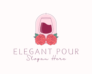 Elegant Rose Winery logo design