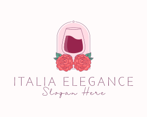 Elegant Rose Winery logo design