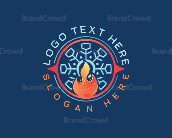 Snowflake Fire Thermal Logo