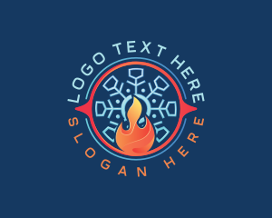 Snowflake Fire Thermal Logo