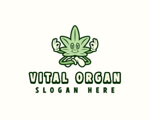 Organic Cannabis Meditation logo design