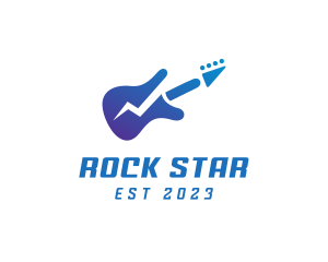 Rock - Electric Guitar Band logo design