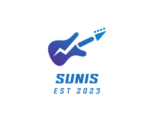 Electric Guitar Band logo design