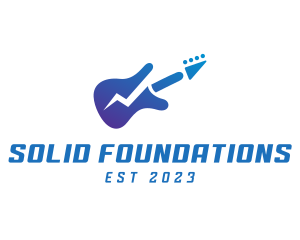 Band - Electric Guitar Band logo design