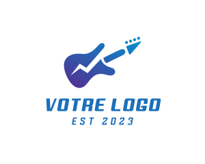 Heavy Metal - Electric Guitar Band logo design
