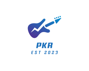 Electric Guitar Band logo design