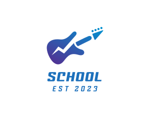 Electric Guitar Band logo design